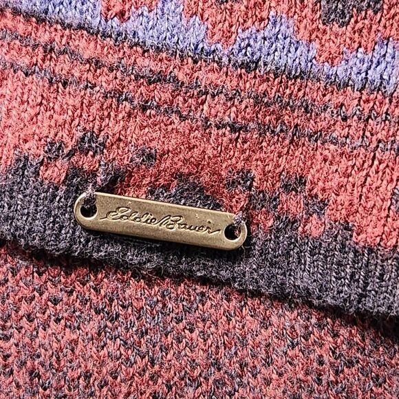 Eddie Bauer Women's 1/2 zip Pullover Sweater Fair Isle Nordic size small - Picture 5 of 7